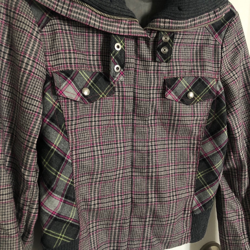 Plaid Biker Jacket - Picture 2 of 6